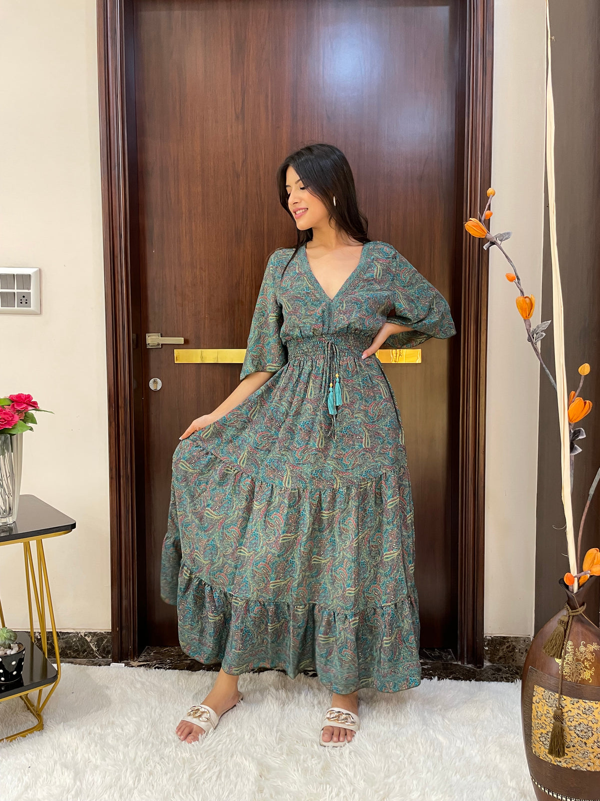 Boho Belle Maxi Dress - Botanical Whispers