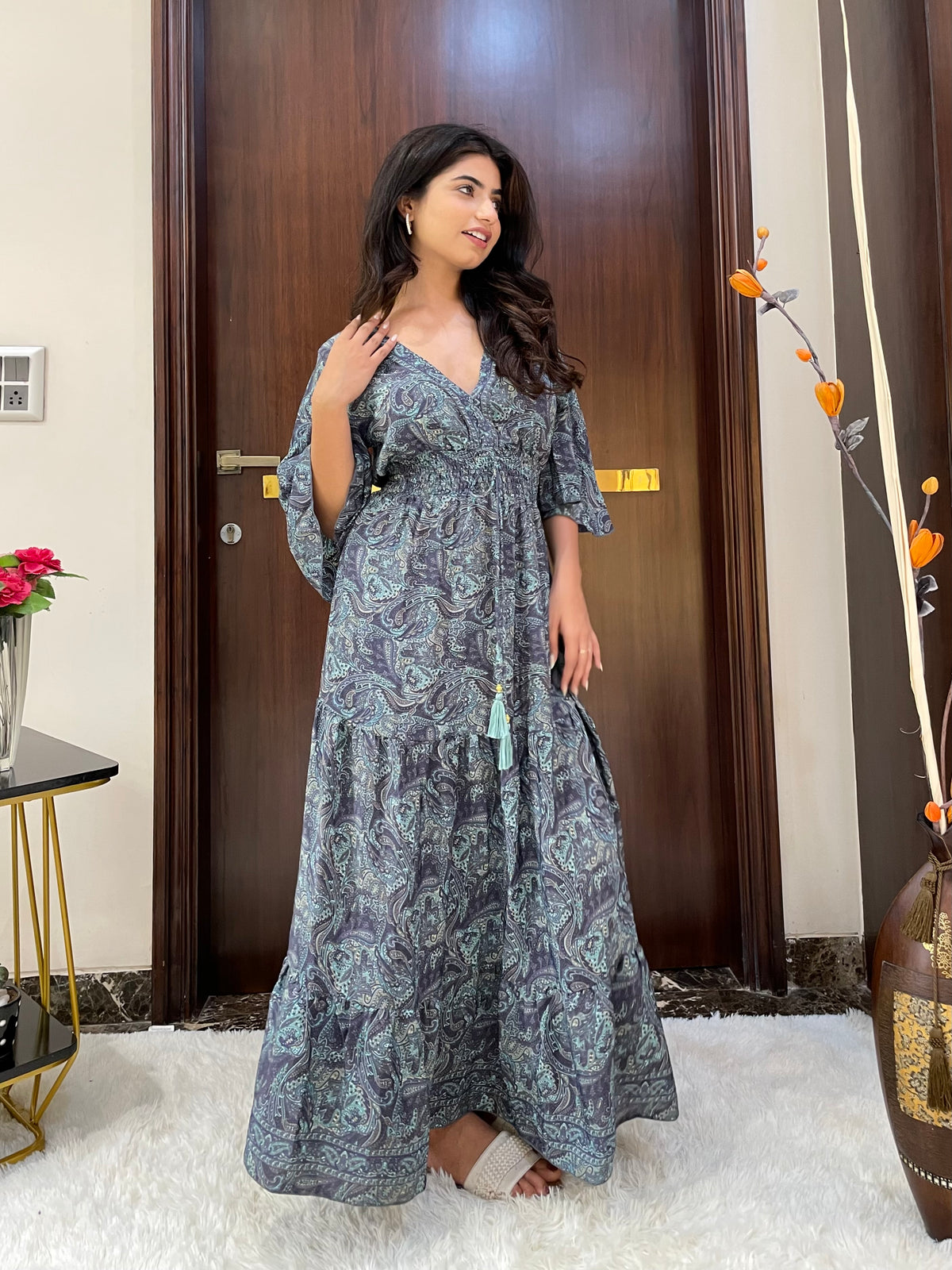 Boho Belle Maxi Dress - Misty Lagoon