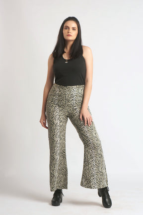 SmisingBee Zebra print wide leg pants