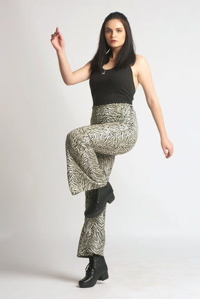 SmisingBee Zebra print wide leg pants