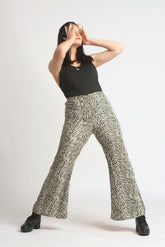 SmisingBee Zebra print wide leg pants