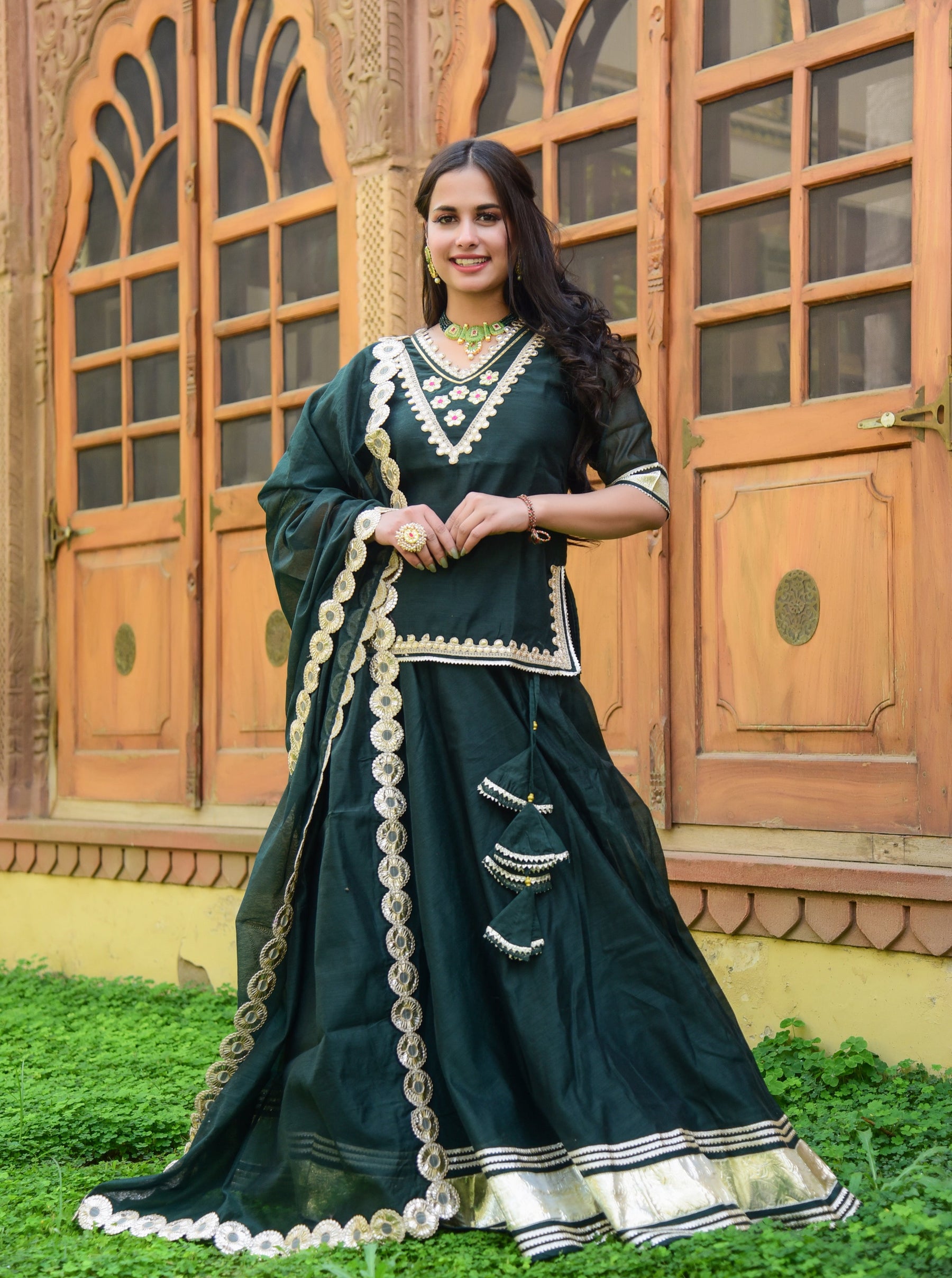 Green Fully Heavy Designer Golden Work Traditional/Festive Peplum Style Kurti  Lehenga - Indian Heavy Anarkali Lehenga Gowns Sharara Sarees Pakistani  Dresses in USA/UK/Canada/UAE - IndiaBoulevard